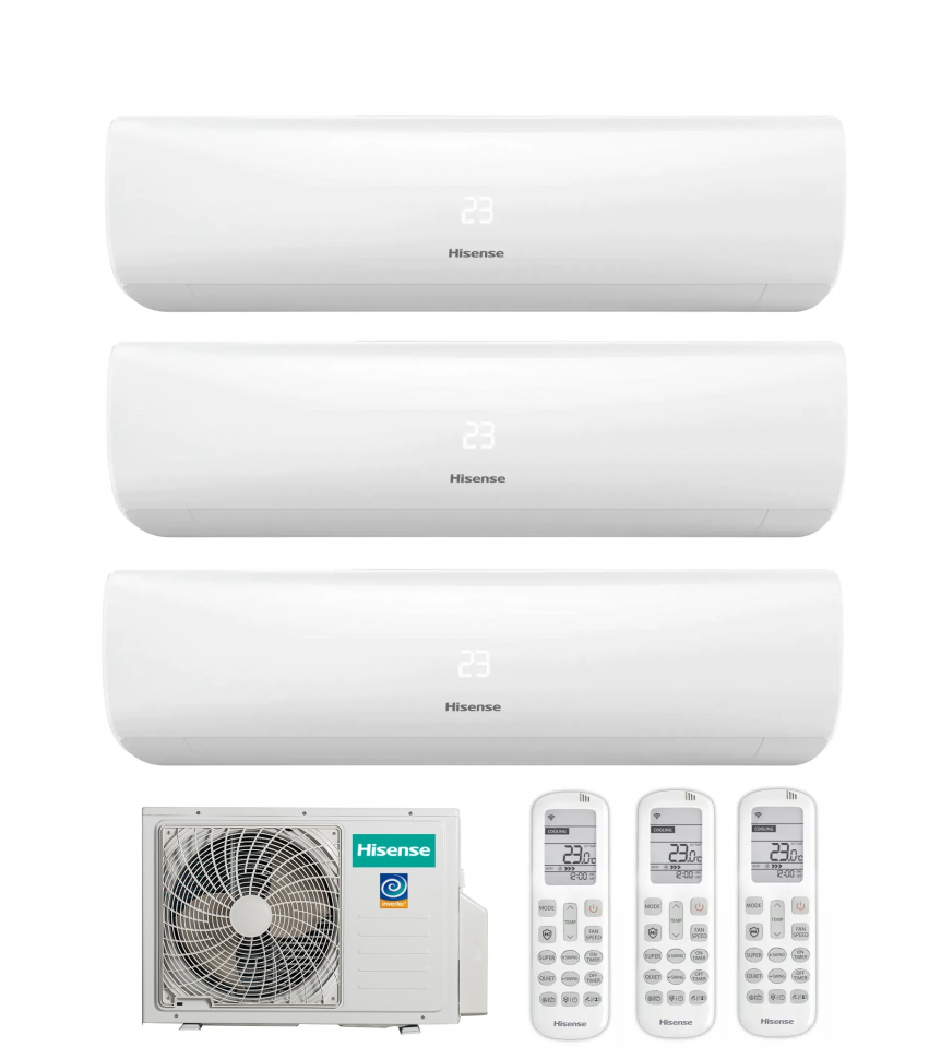 Мультисплит-система Hisense AMW3-18U4RJC + AMS-09UW4RMRKB00 х 2шт + AMS-12UW4RXRKB00